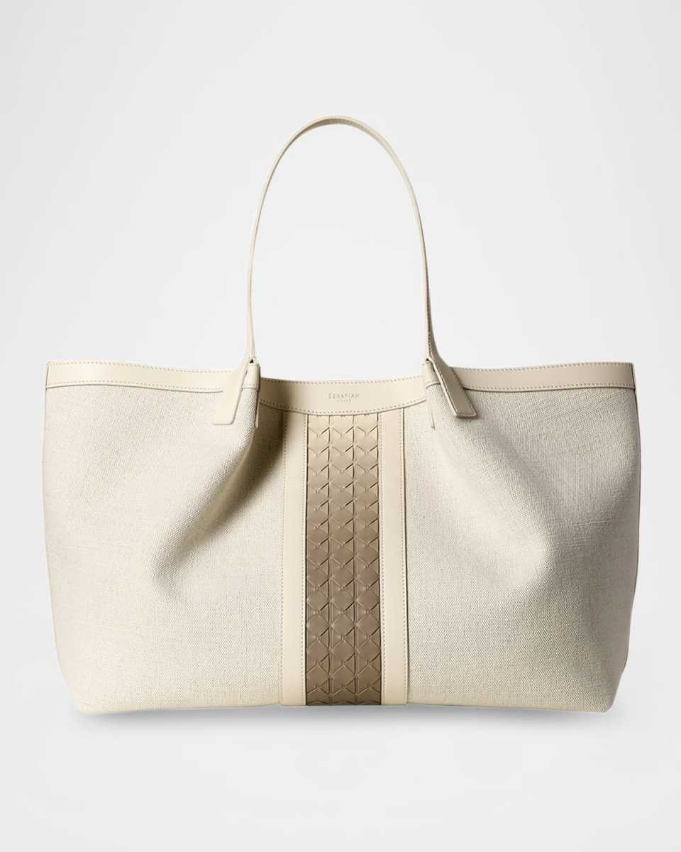 Secret Canvas & Leather Tote Bag